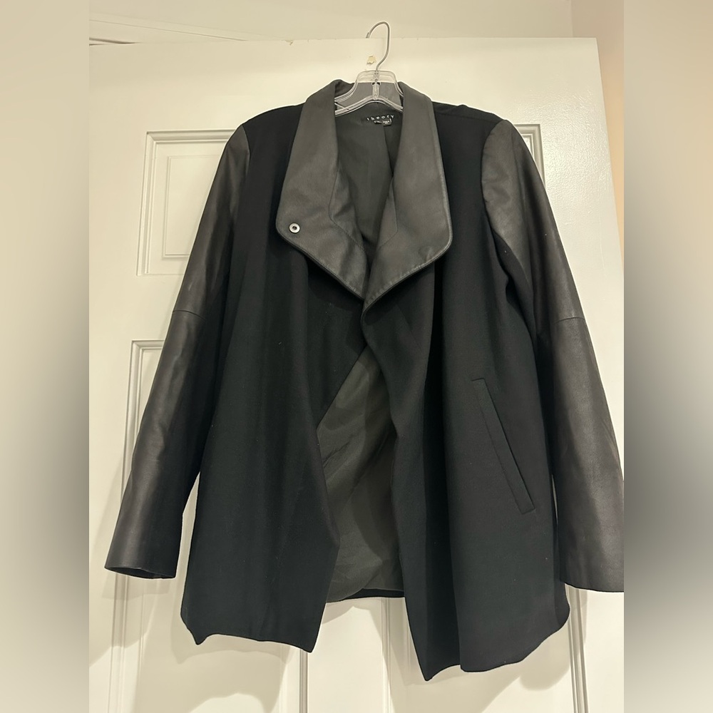 THEORY leather coat